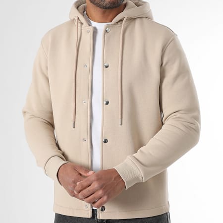LBO - Veste Unie Avec Capuche 3784 Beige
