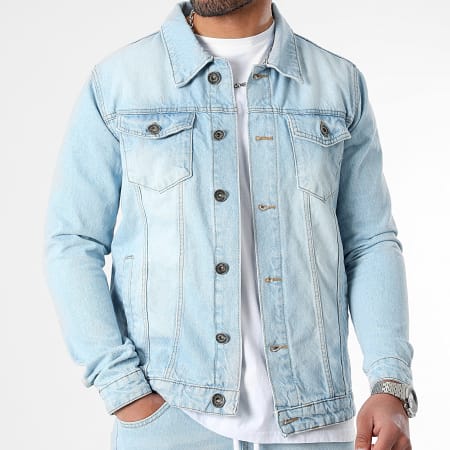 LBO - Ensemble Veste Jean Et Jean Cargo Fit 3797 Bleu Wash