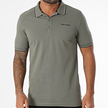Teddy Smith - Polo Manches Courtes Pasian 11316819D Vert Kaki