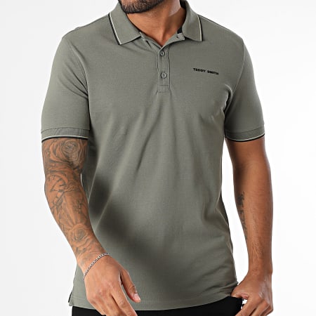 Teddy Smith - Polo Manches Courtes Pasian 11316819D Vert Kaki