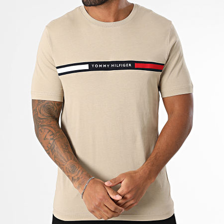 Tommy Hilfiger - Tee Shirt Chest Insert 6498 Beige