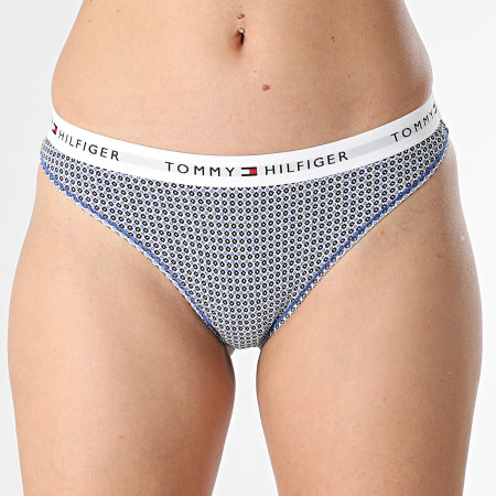 Tommy Hilfiger - Lot De 3 Culottes Femme 5529 Ecru Bleu Clair Blanc Bleu Roi