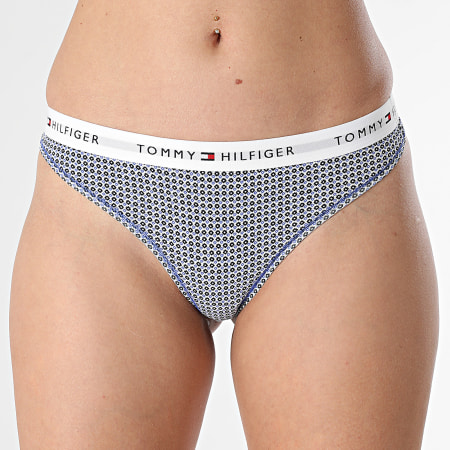 Tommy Hilfiger - Lot De 3 Strings Femme 5530 Ecru Bleu Clair Bleu Roi