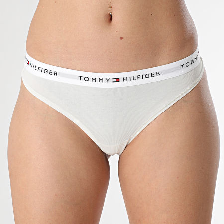 Tommy Hilfiger - Lot De 3 Strings Femme 5530 Ecru Bleu Clair Bleu Roi