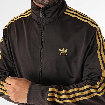 Adidas Originals - Veste Zippée A Bandes Firebird JZ4101 Marron Camel