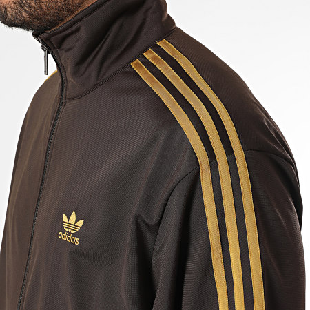 Adidas Originals - Veste Zippée A Bandes Firebird JZ4101 Marron Camel