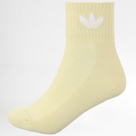 Adidas Originals - Lot De 3 Paires De Chaussettes 1/4 Socks JI9496 Bleu Turquoise Jaune Orange