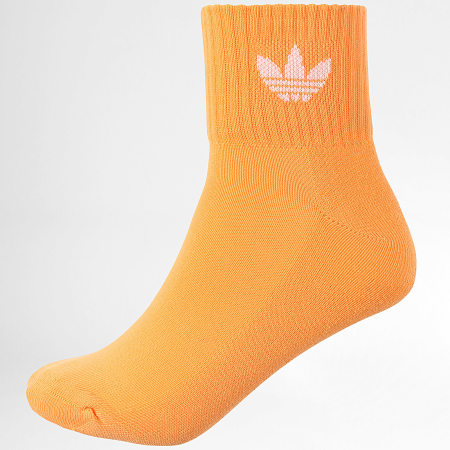 Adidas Originals - Lot De 3 Paires De Chaussettes 1/4 Socks JI9496 Bleu Turquoise Jaune Orange