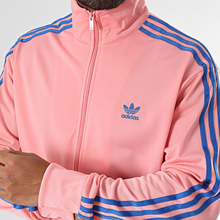 Adidas Originals - Veste Zippée A Bandes Firebird JZ4098 Rose Bleu Roi
