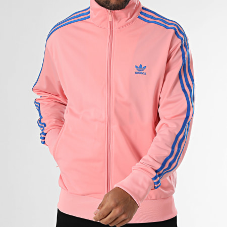 Adidas Originals - Veste Zippée A Bandes Firebird JZ4098 Rose Bleu Roi
