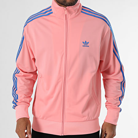 Adidas Originals - Veste Zippée A Bandes Firebird JZ4098 Rose Bleu Roi