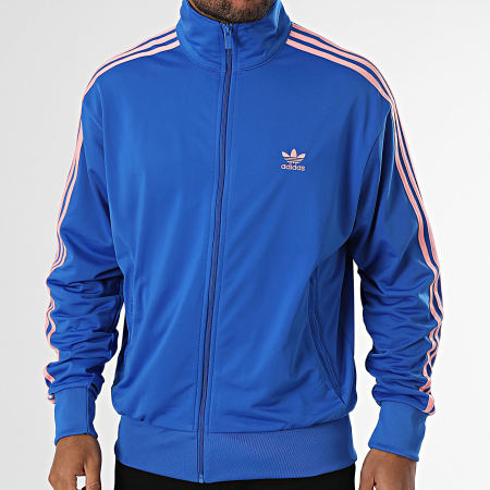Adidas Originals - Veste Zippée A Bandes Firebird JZ4099 Bleu Roi Rose