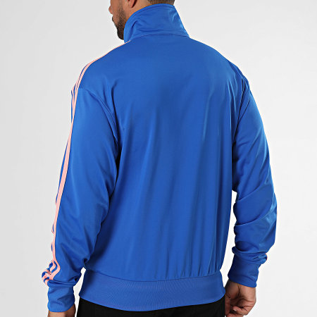 Adidas Originals - Veste Zippée A Bandes Firebird JZ4099 Bleu Roi Rose