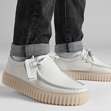 Clarks - Chaussures Torhill Lo White Leather