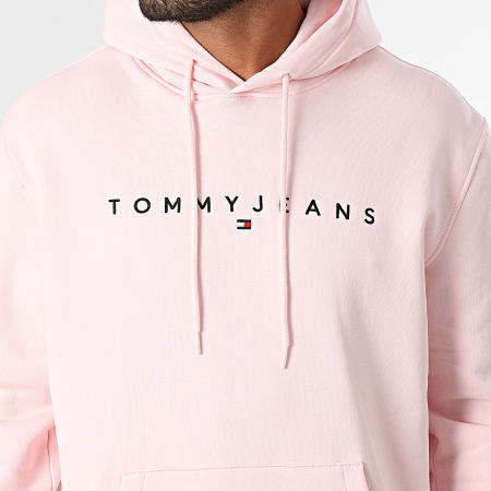 Tommy Jeans - Sweat Capuche Linear Logo 0746 Rose