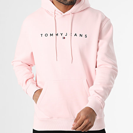 Tommy Jeans - Sweat Capuche Linear Logo 0746 Rose