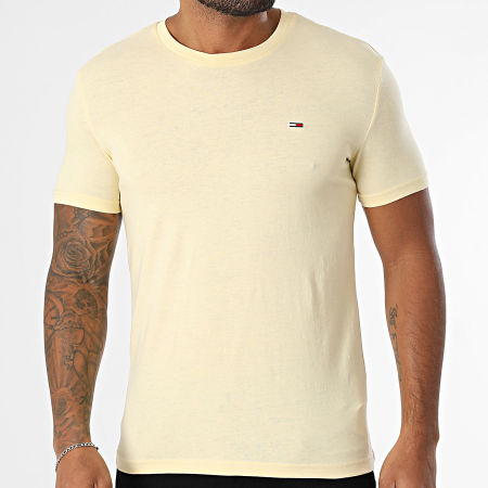 Tommy Jeans - Tee Shirt Slim Jaspe 0363 Jaune