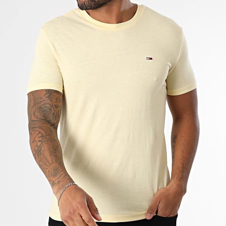 Tommy Jeans - Tee Shirt Slim Jaspe 0363 Jaune