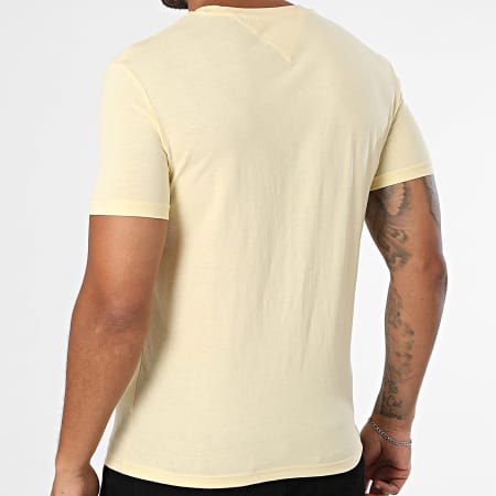 Tommy Jeans - Tee Shirt Slim Jaspe 0363 Jaune