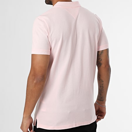 Tommy Jeans - Polo Manches Courtes Slim Placket 0676 Rose Clair