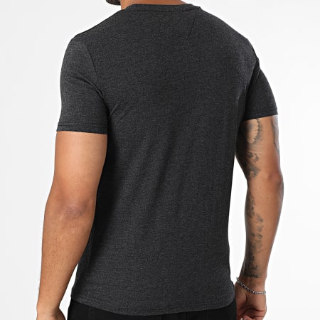 Tommy Jeans - Tee Shirt Slim Jaspe 0363 Gris Anthracite Chiné