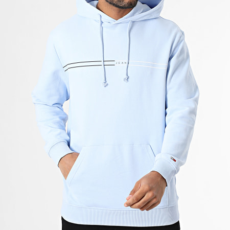 Tommy Jeans - Sweat Capuche Entry Graphic 0847 Bleu Clair