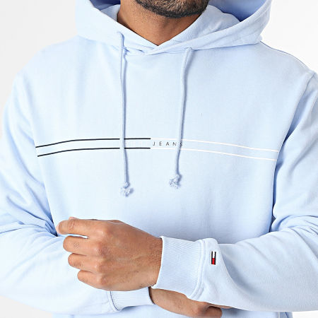 Tommy Jeans - Sweat Capuche Entry Graphic 0847 Bleu Clair
