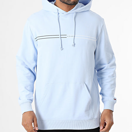 Tommy Jeans - Sweat Capuche Entry Graphic 0847 Bleu Clair