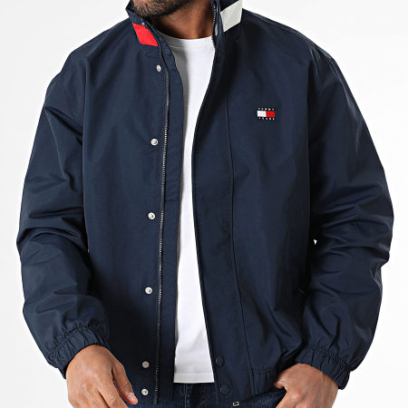 Tommy Jeans - Veste Zippée DNA Collar Essential 0900 Bleu Marine