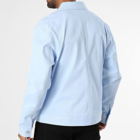 Tommy Jeans - Veste Zippée Reg Cotton 1377 Bleu Clair