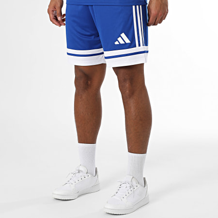 Adidas Sportswear - Ensemble Tee Shirt Et Short Jogging A Bandes SQUA25 Jersey JG5826 JH3405 Bleu Roi