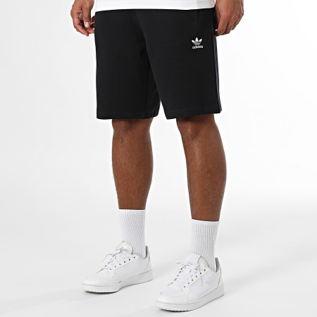 Adidas Originals - Ensemble Tee Shirt Et Short Jogging Trefoil Essential JI8544 IY8520 Blanc Noir