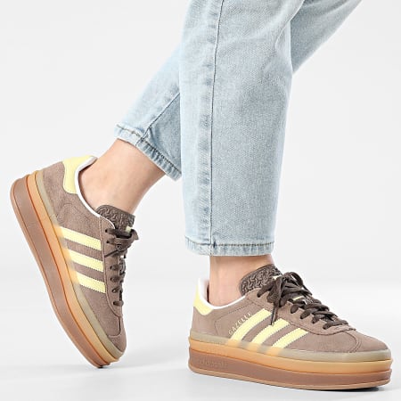 Adidas Originals - Baskets Femme Gazelle Bold W JI2697 Earth Strata Powder Yellow Footwear White