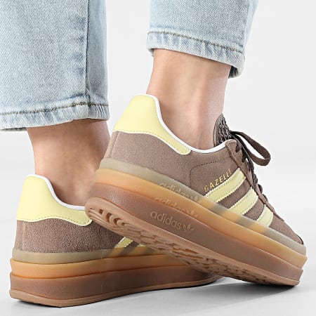 Adidas Originals - Baskets Femme Gazelle Bold W JI2697 Earth Strata Powder Yellow Footwear White