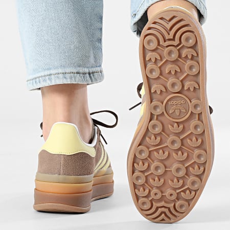 Adidas Originals - Baskets Femme Gazelle Bold W JI2697 Earth Strata Powder Yellow Footwear White
