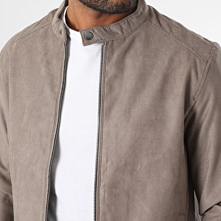 JJREBEL - Veste Biker Caleb Taupe