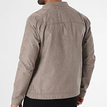 JJREBEL - Veste Biker Caleb Taupe