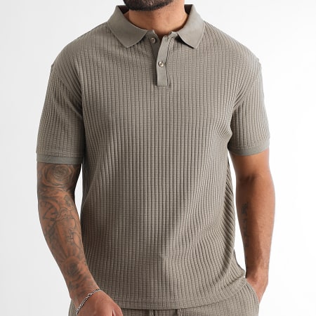 LBO - Polo Manches Courtes Texturé 3693 Marron