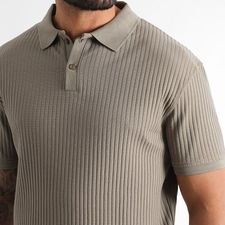LBO - Polo Manches Courtes Texturé 3693 Marron
