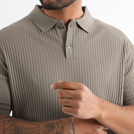 LBO - Polo Manches Courtes Texturé 3693 Marron