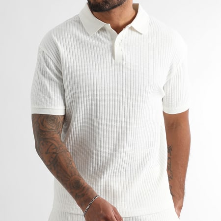 LBO - Polo Manches Courtes Texturé 3799 Blanc