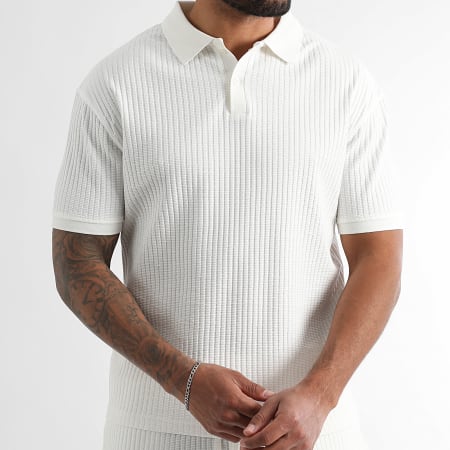 LBO - Polo Manches Courtes Texturé 3799 Blanc