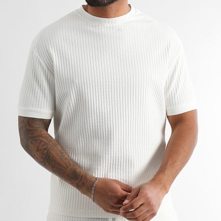 LBO - Tee Shirt Texturé 3802 Blanc