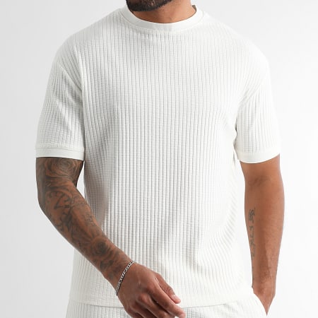 LBO - Tee Shirt Texturé 3802 Blanc