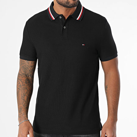 Tommy Hilfiger - Polo Manches Courtes Collar 8484 Noir