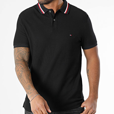 Tommy Hilfiger - Polo Manches Courtes Collar 8484 Noir