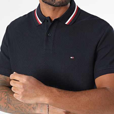 Tommy Hilfiger - Polo Manches Courtes Collar 8484 Bleu Marine