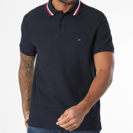 Tommy Hilfiger - Polo Manches Courtes Collar 8484 Bleu Marine