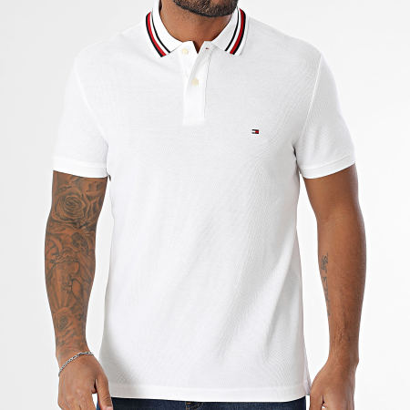 Tommy Hilfiger - Polo Manches Courtes Collar 8484 Blanc