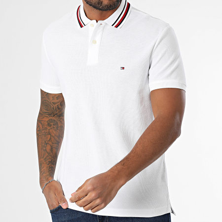 Tommy Hilfiger - Polo Manches Courtes Collar 8484 Blanc